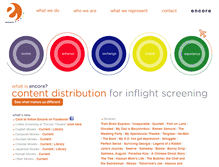 Tablet Screenshot of encoreinflight.com